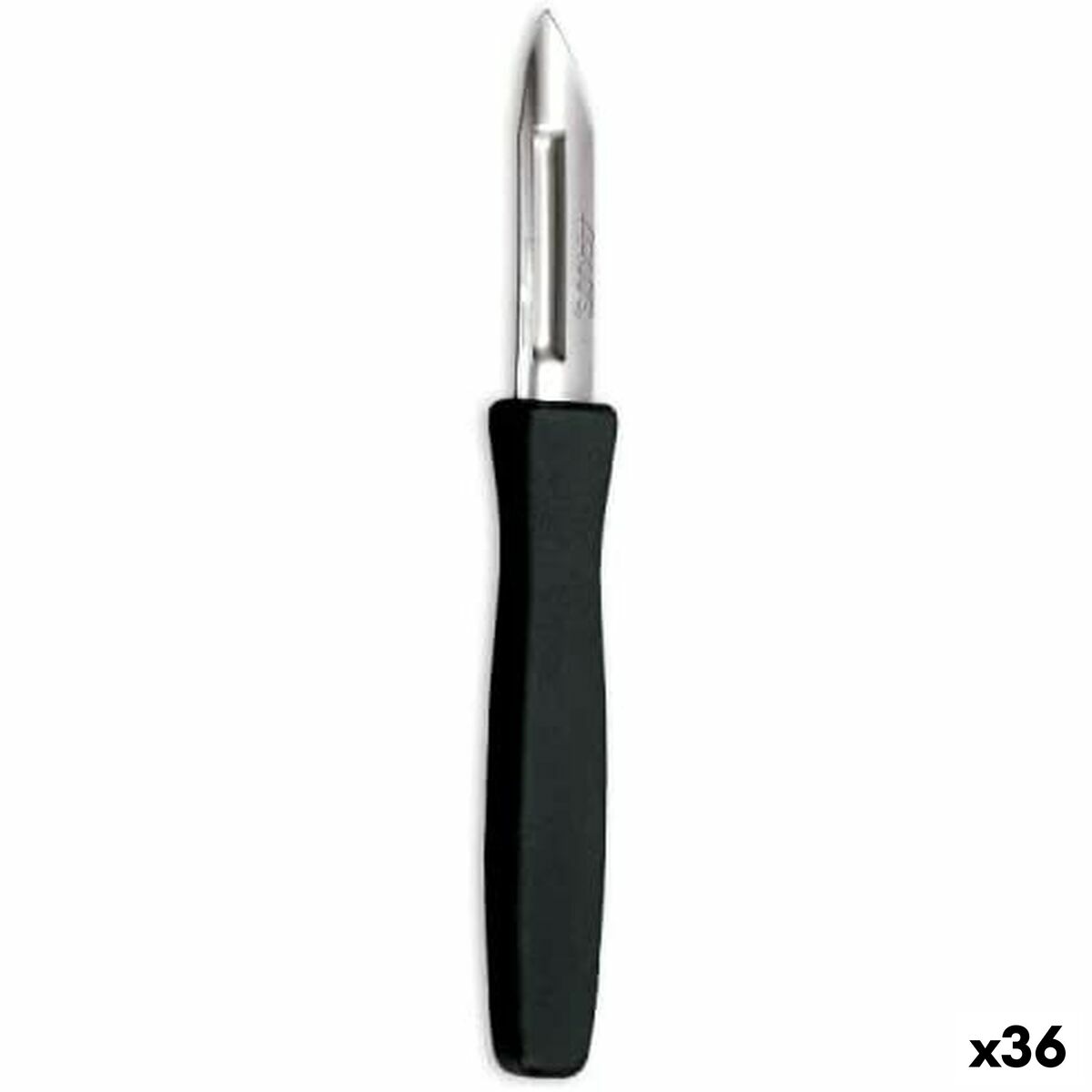 Potatisskalare Arcos 15,5 cm Svart Rostfritt stål (36 antal)