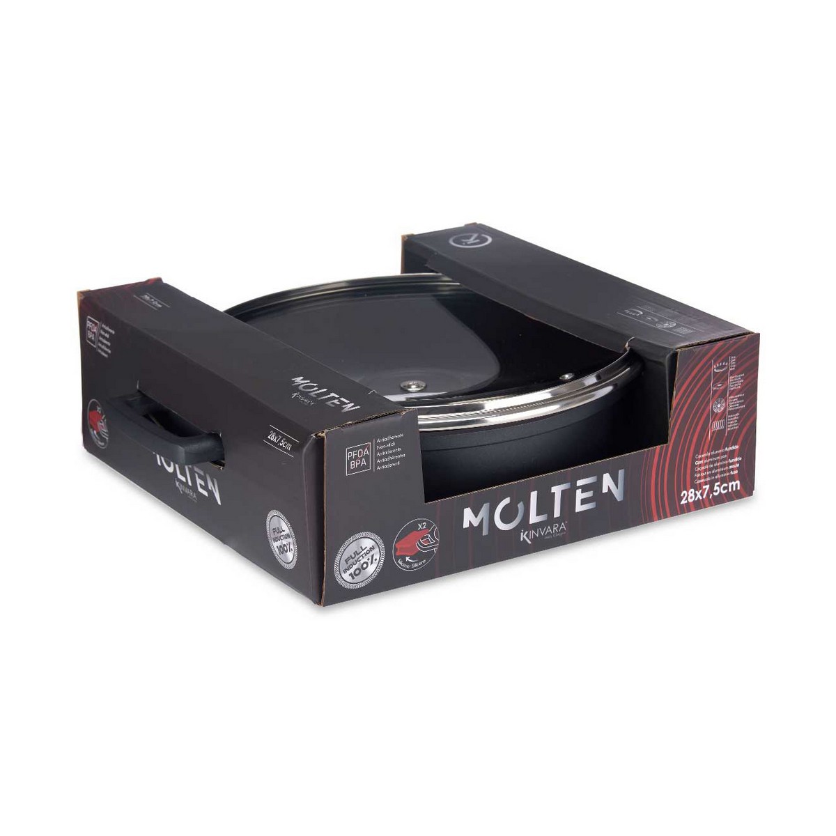 Kastrull Molten Svart Aluminium (28 x 7,5 cm) - 3