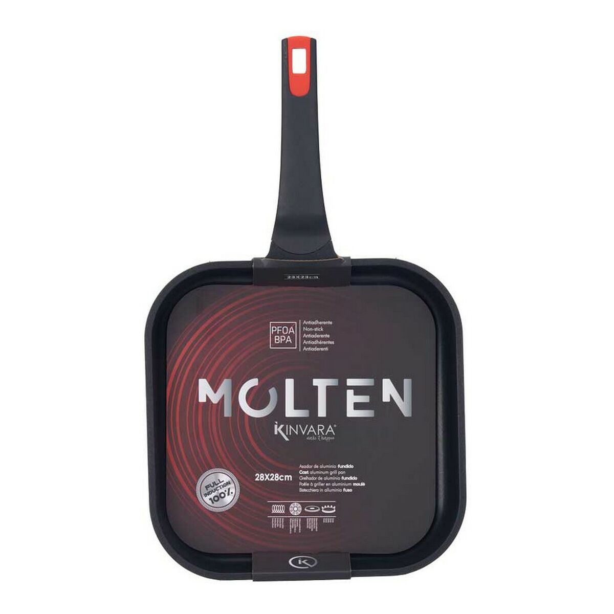 Barbecue Molten Svart Aluminium (28 x 28 cm) - 6