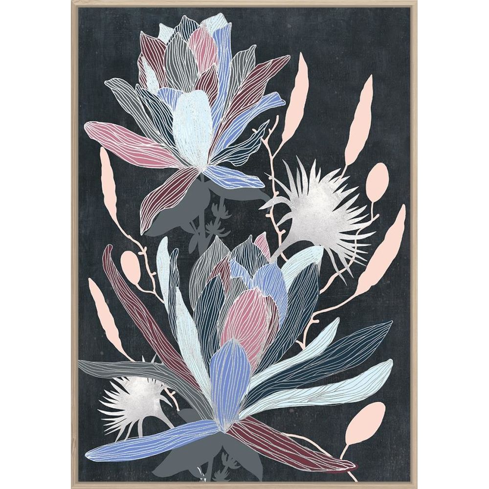 Tavla DKD Home Decor 53 x 4,3 x 73 cm Virágok Modern (2 antal) - 2