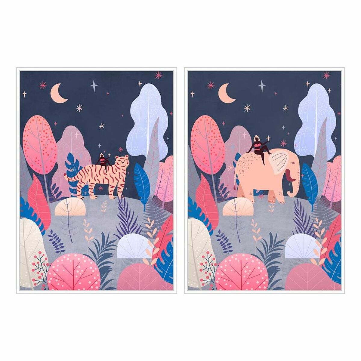Tavla DKD Home Decor 53 x 4,3 x 73 cm Träd Skandinavisk (2 antal) - 3