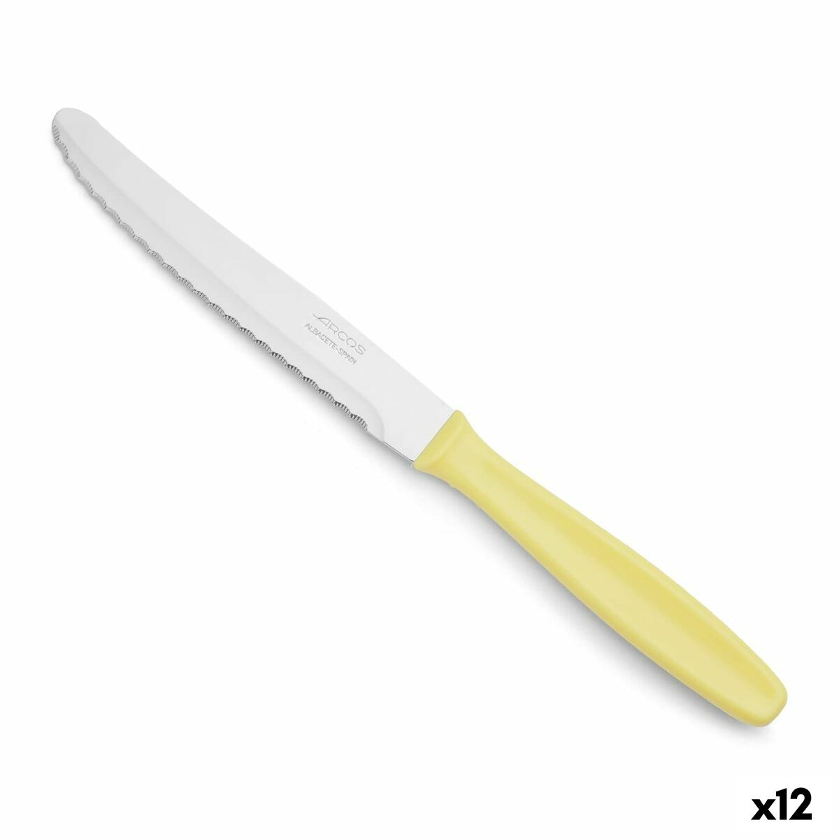 Bordskniv Arcos Gul Rostfritt stål polypropen (12 antal)