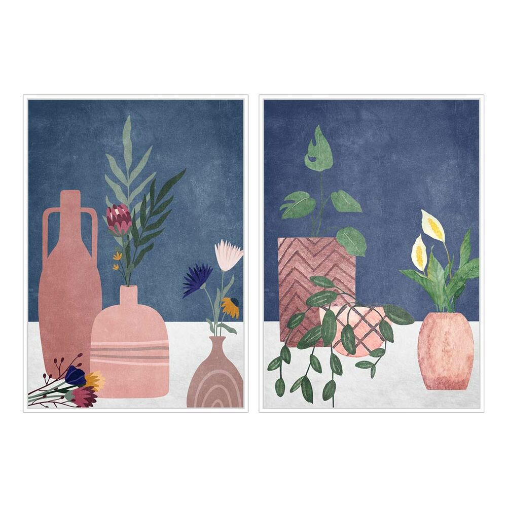Tavla DKD Home Decor 53 x 4,3 x 73 cm Vas Skandinavisk (2 antal) - 2