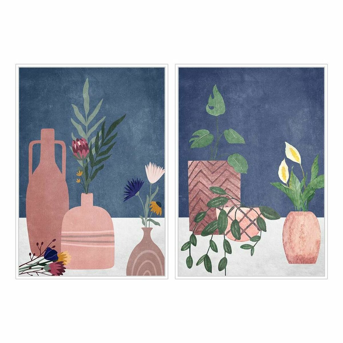 Tavla DKD Home Decor 53 x 4,3 x 73 cm Vas Skandinavisk (2 antal) - 4