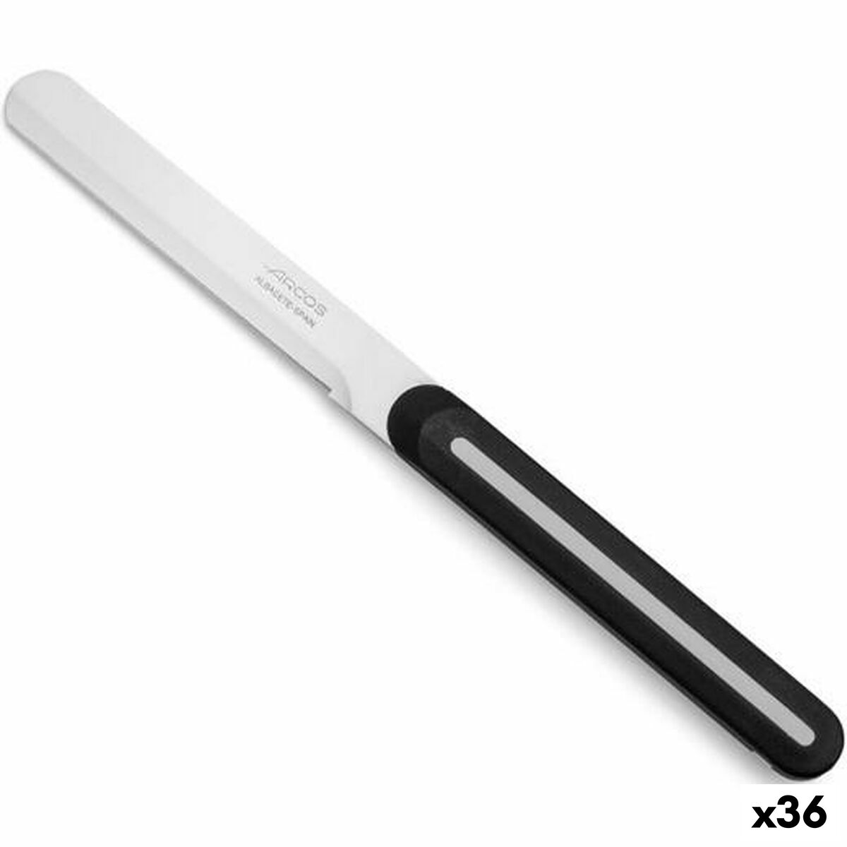 Smörkniv Arcos Svart Vit 10 cm Rostfritt stål (36 antal) - 2