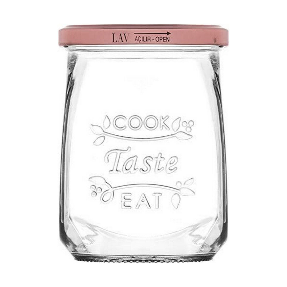 Genomskinlig glasburk Tasty Med lock 550 ml - 3