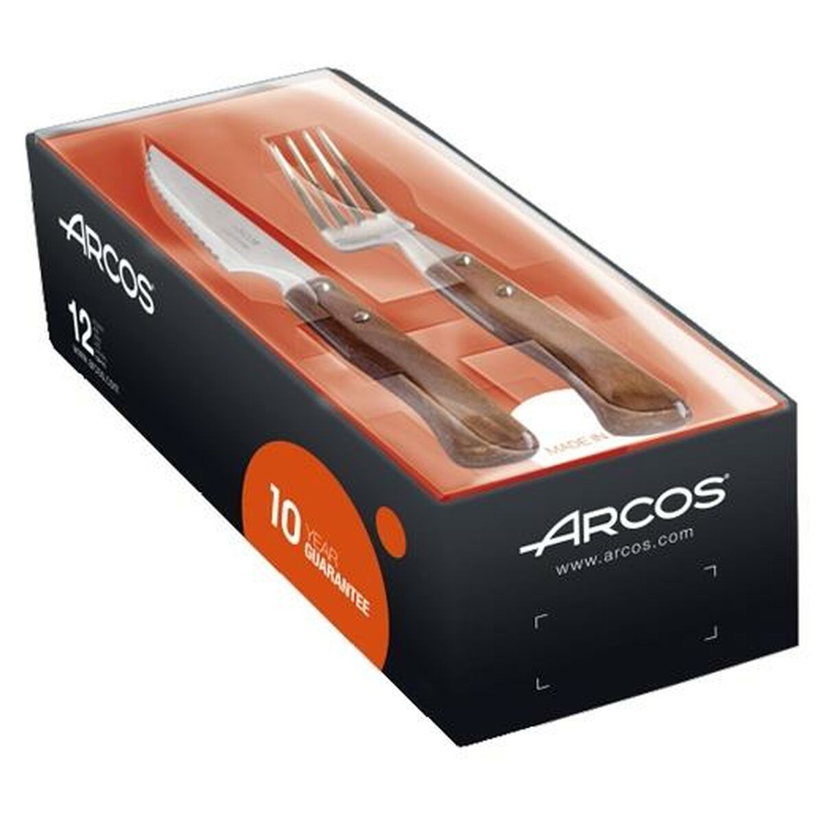 Bestick-set Arcos Trä Rostfritt stål (10 antal) - 2