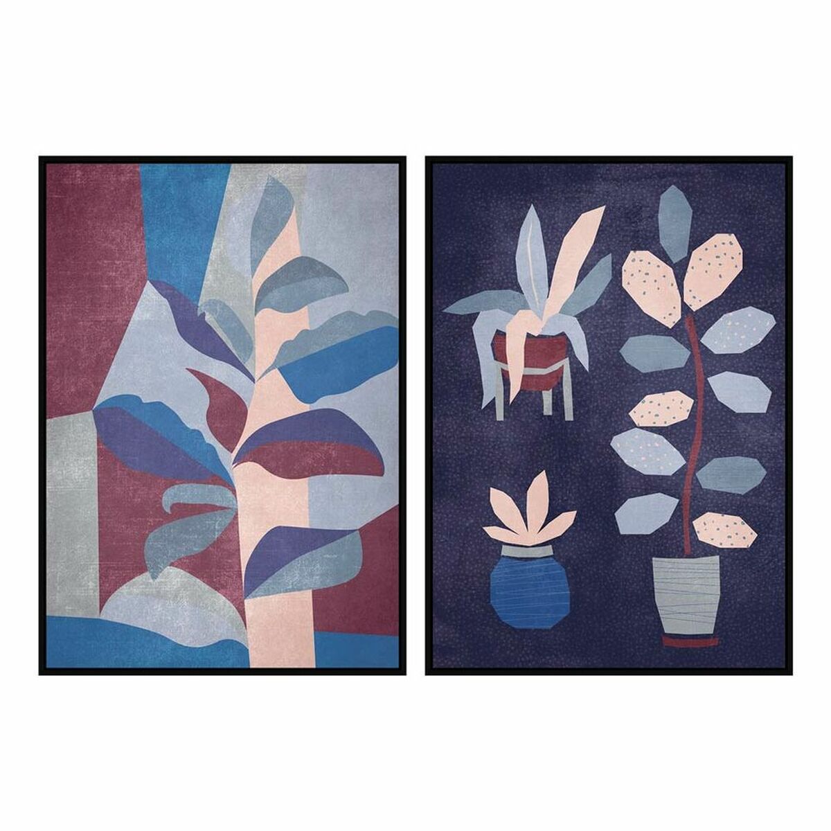 Tavla DKD Home Decor 83 x 4,5 x 123 cm Virágok Modern (2 antal) - 2