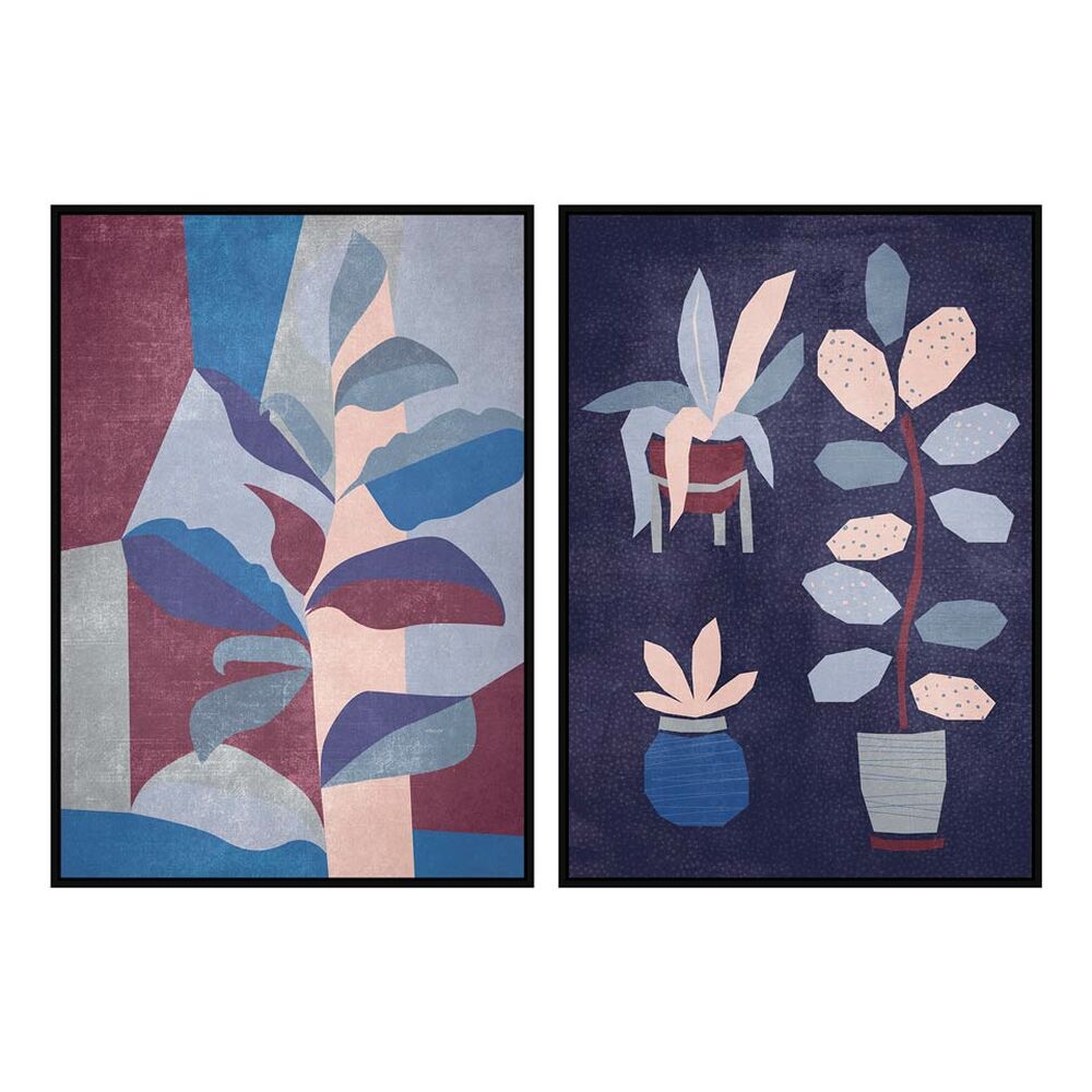 Tavla DKD Home Decor 83 x 4,5 x 123 cm Virágok Modern (2 antal)