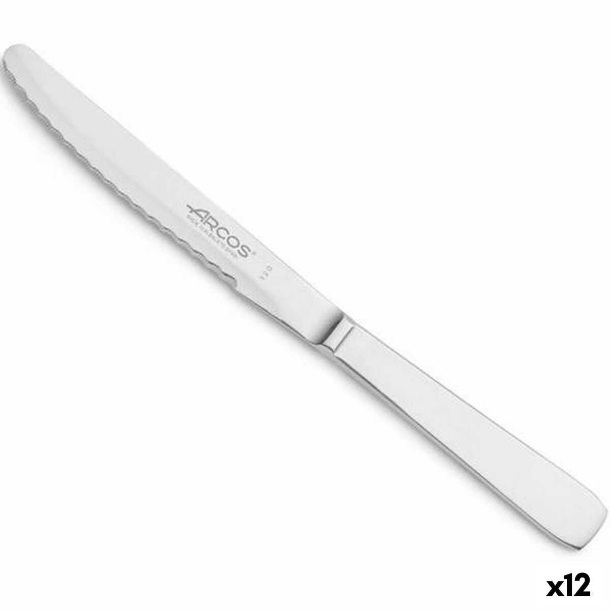 Dessertkniv Arcos Monoblock Silvrig 12,5 cm Rostfritt stål (12 antal)