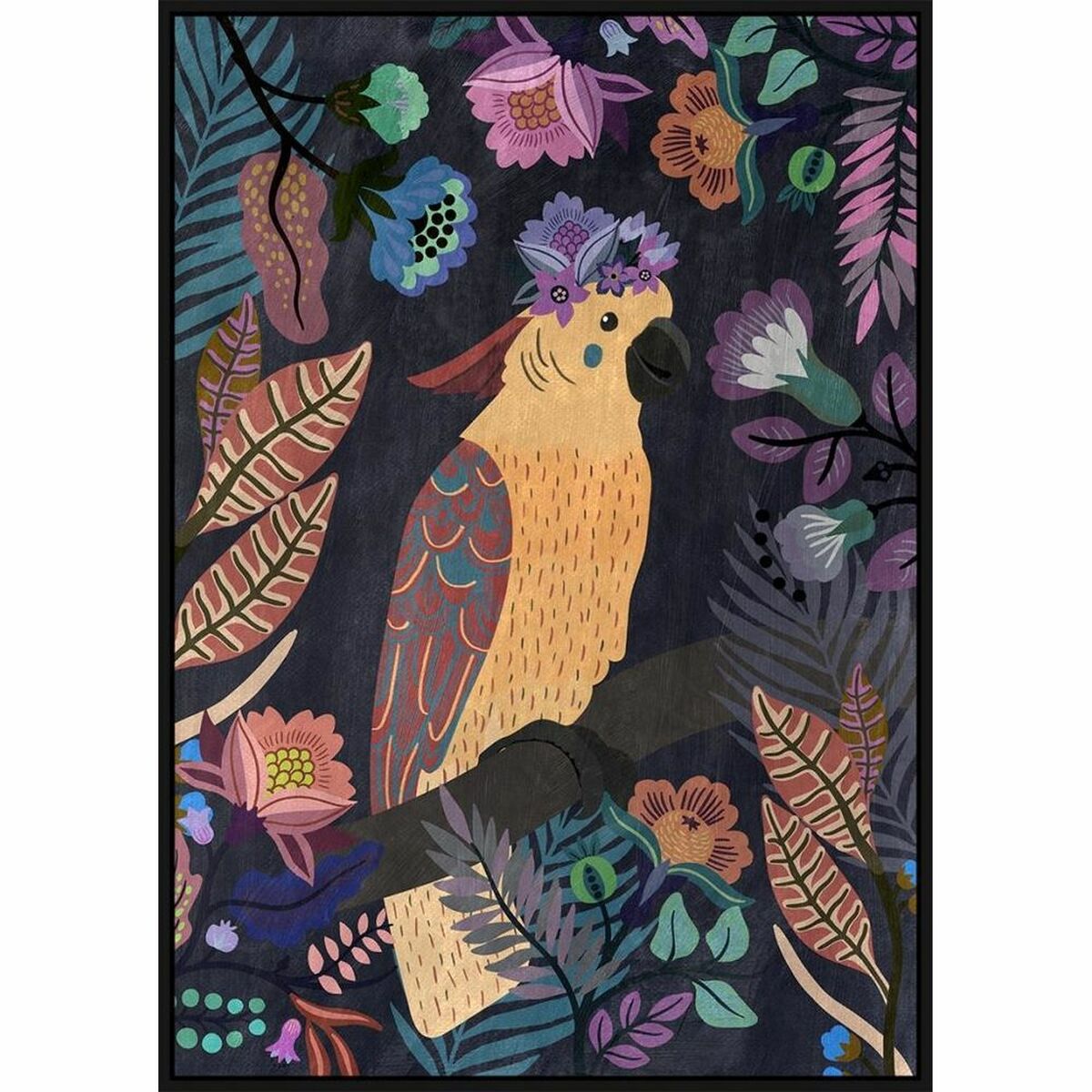Tavla DKD Home Decor 103 x 4,3 x 143 cm Papegoja Modern (2 antal) - 5