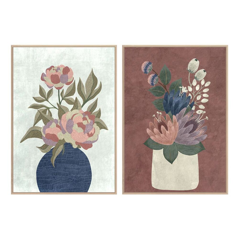 Tavla DKD Home Decor 53 x 4,3 x 73 cm Vas Skandinavisk (2 antal) - 2