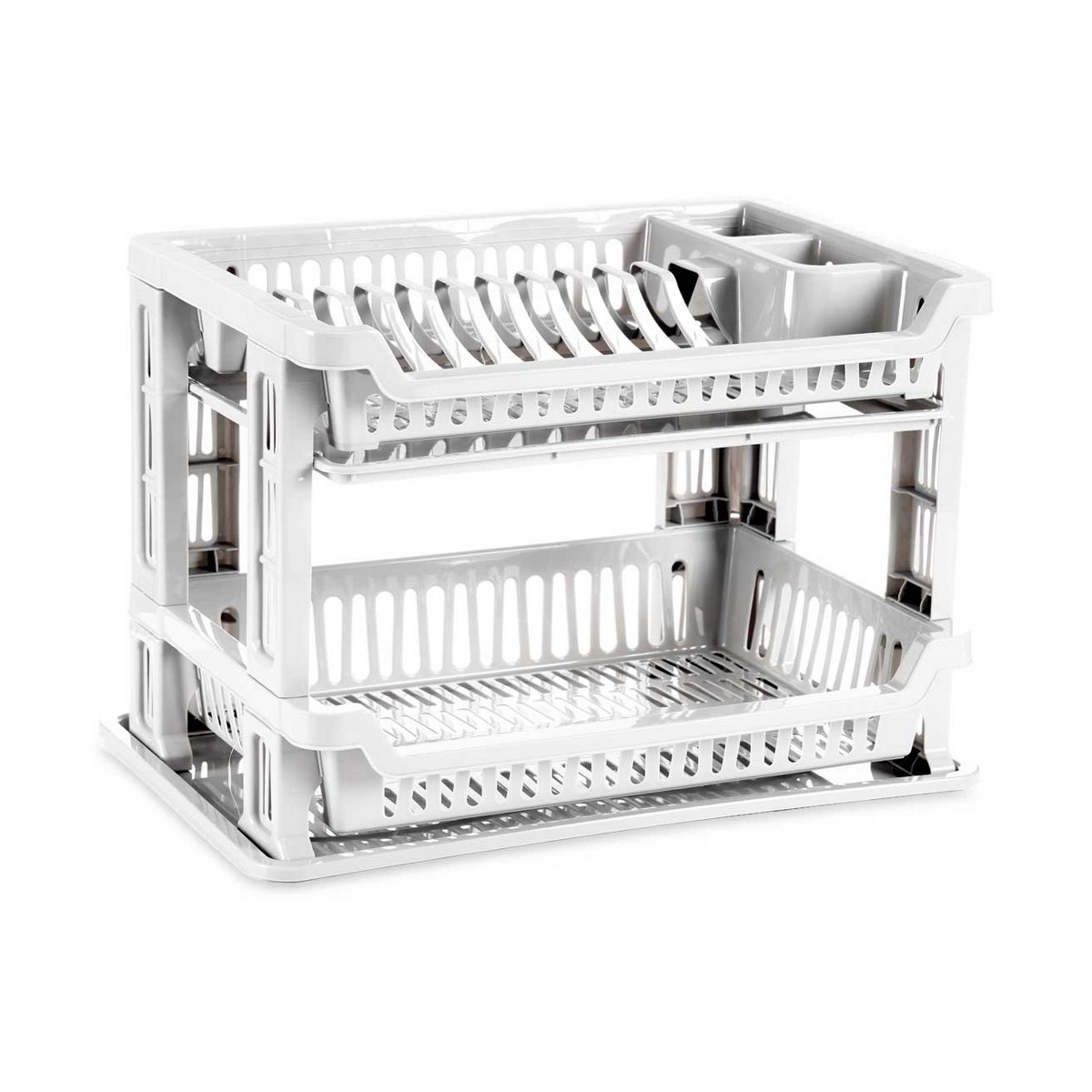 Diskställ Vit Plast (40 x 30 x 29 cm)