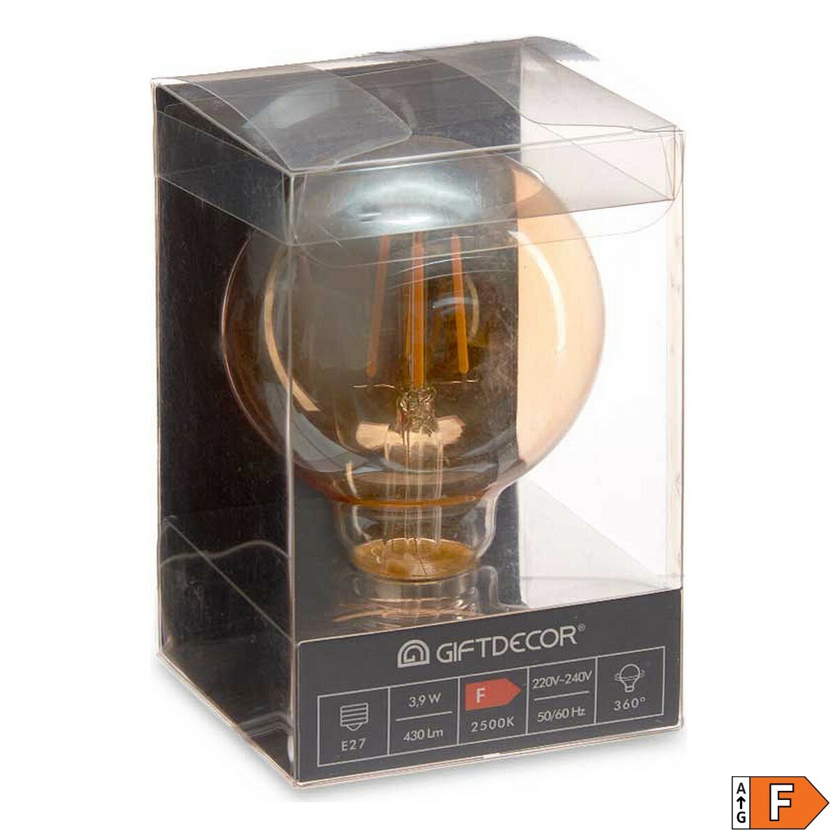 LED-lampa E27 Ambra Vintage 4 W 430 Lm (8 x 12 x 8 cm) - 3