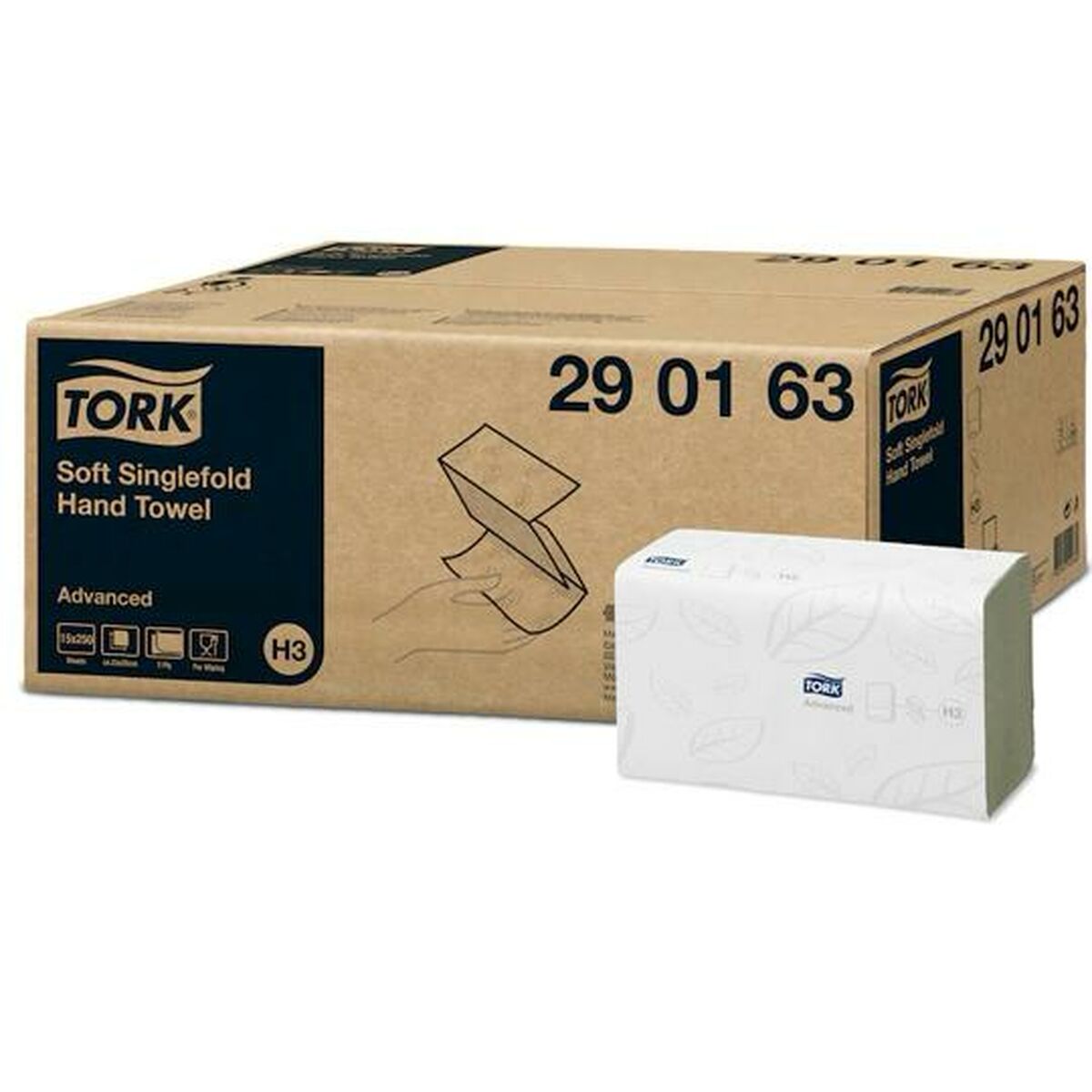 Pappersservett Tork 64152 Vit Grön