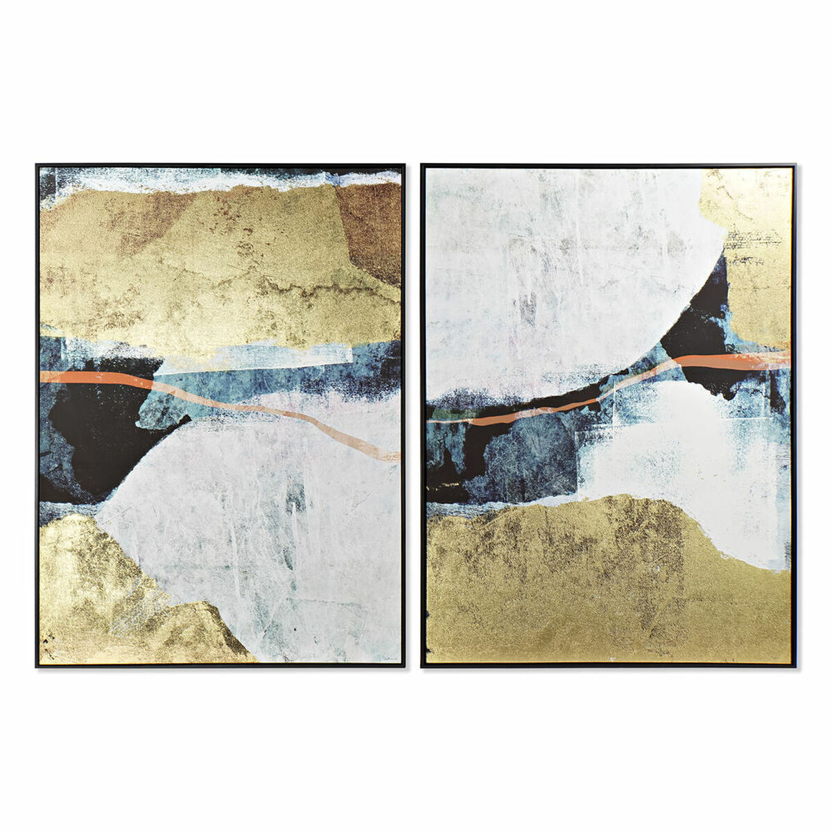 Tavla DKD Home Decor 103,5 x 4,5 x 143 cm Abstrakt (2 antal) - 3
