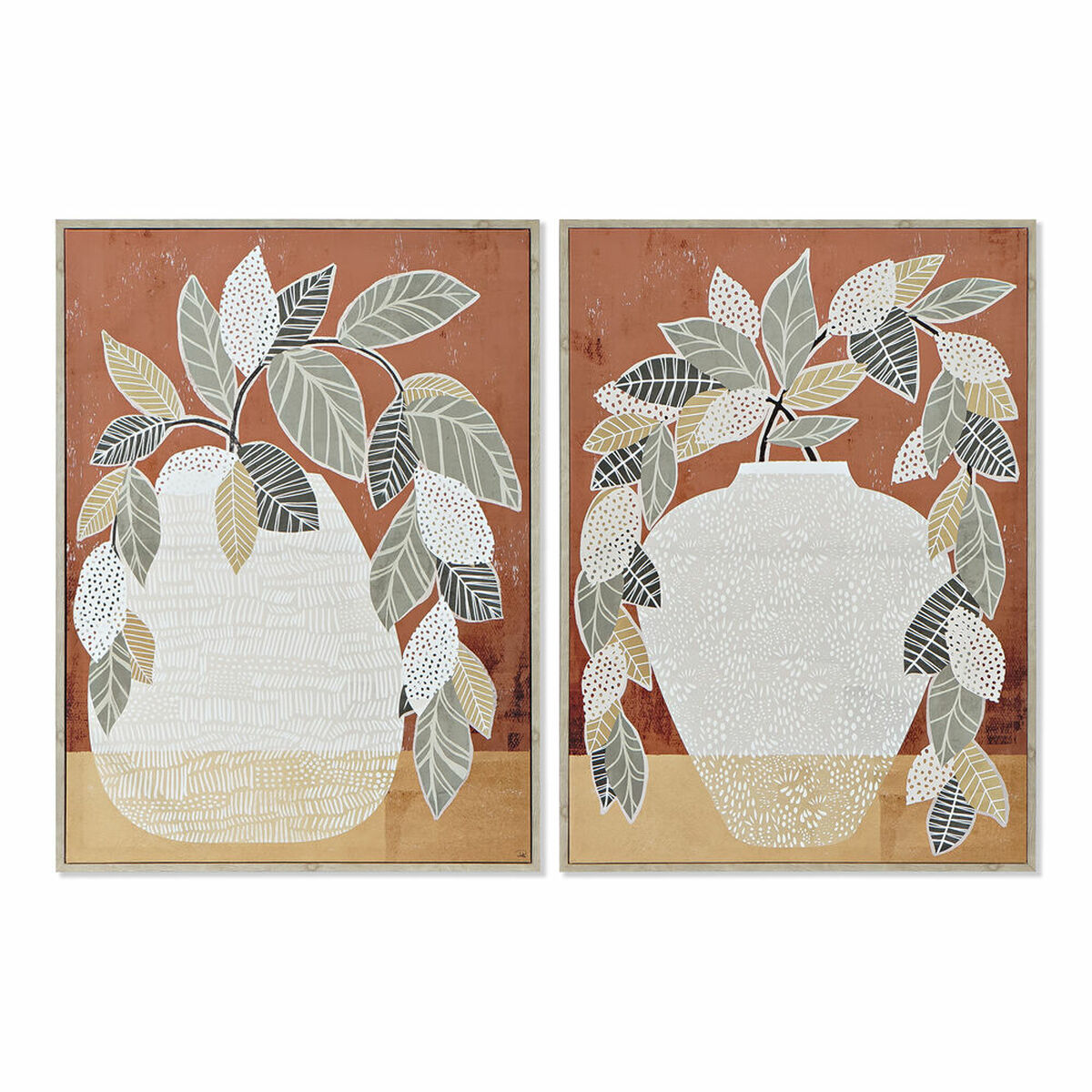 Tavla DKD Home Decor 52 x 2,7 x 72 cm Vas Traditionell (2 antal) - 3