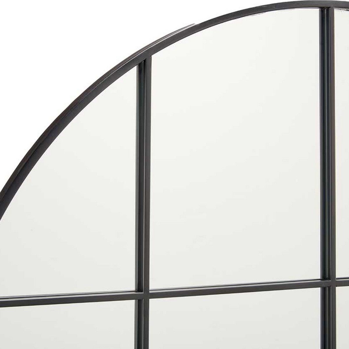 Väggspegel Rund Svart Metall (100 x 2,5 x 100 cm) - 2