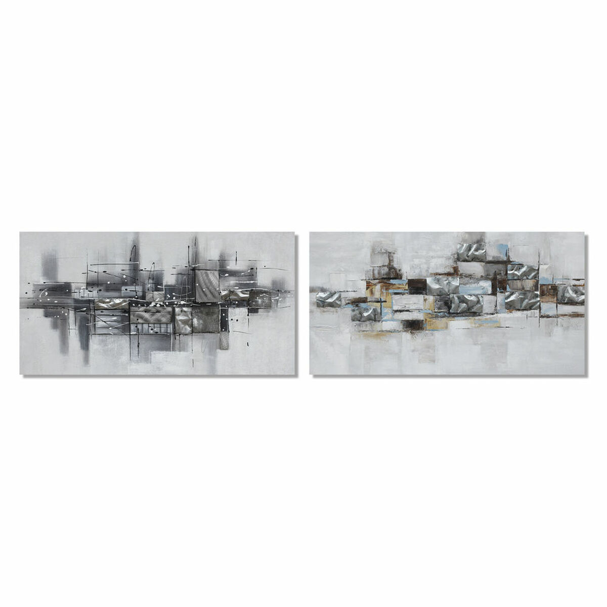 Tavla DKD Home Decor 120 x 2,8 x 60 cm Abstrakt Modern (2 antal) - 3