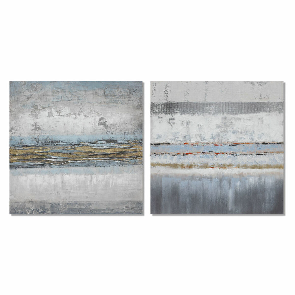 Tavla DKD Home Decor 100 x 2,8 x 100 cm Abstrakt Modern (2 antal) - 4