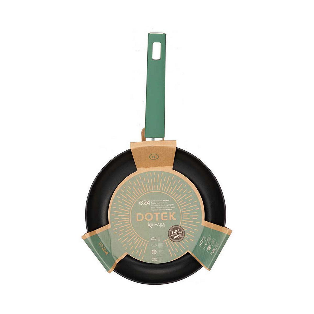 Non-stick-panna Svart Grön Ø 24 cm Aluminium - 3