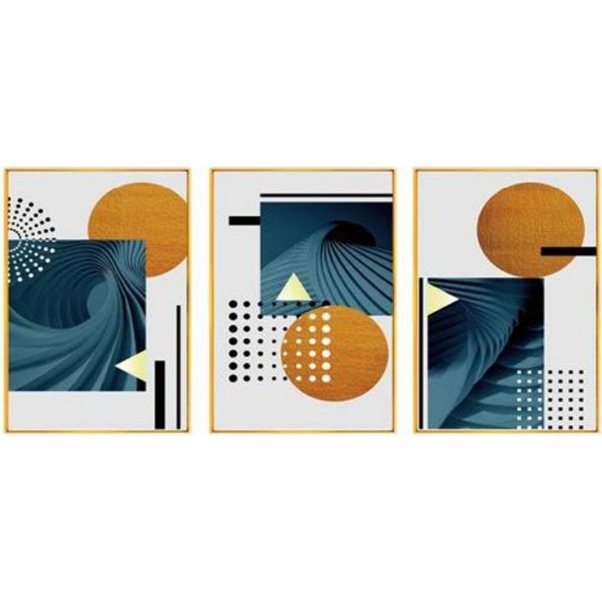 Tavla DKD Home Decor Abstrakt 60 x 3 x 80 cm Modern (3 Delar) - 3