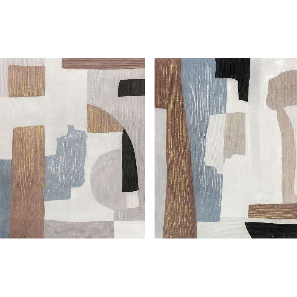 Tavla DKD Home Decor Abstrakt 80 x 4 x 100 cm Skandinavisk (2 antal) - 2