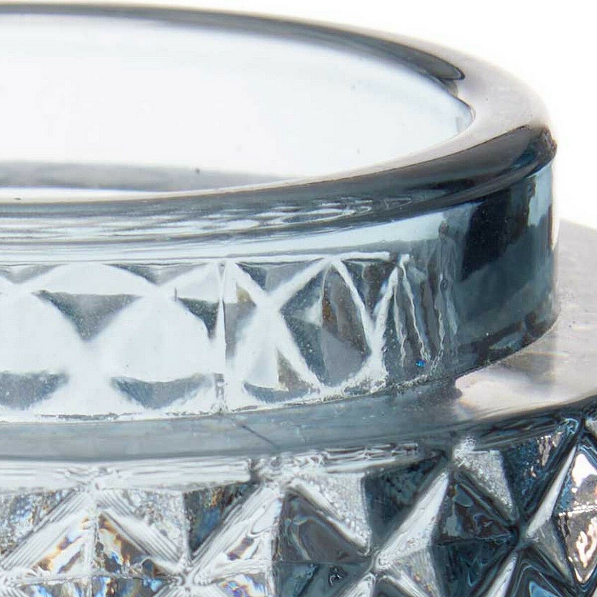 Ljusstakar Blå Glas (9 x 8,8 x 9 cm) - 2