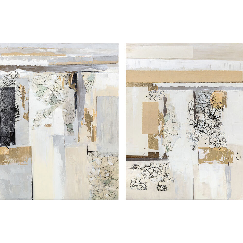 Tavla DKD Home Decor 90 x 2,4 x 120 cm Abstrakt Modern (2 antal)
