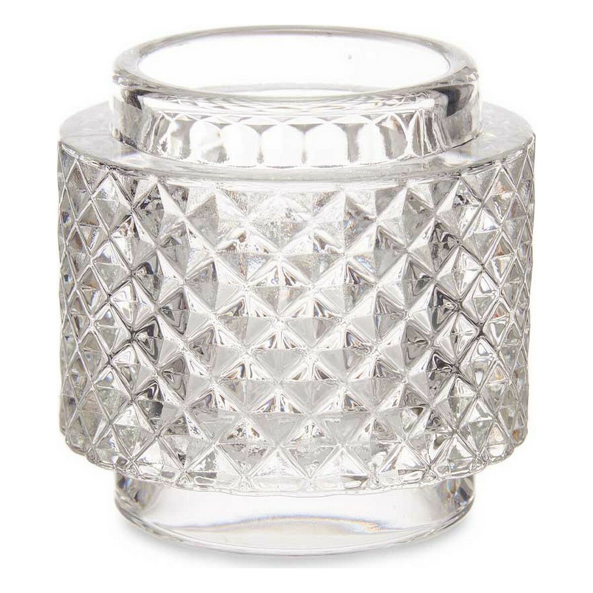Ljusstakar 9 x 8,8 x 9 cm Transparent Glas