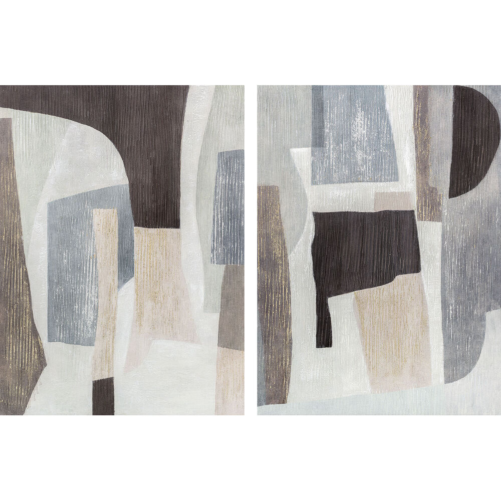 Tavla DKD Home Decor 90 x 2,4 x 120 cm Abstrakt Skandinavisk (2 antal)