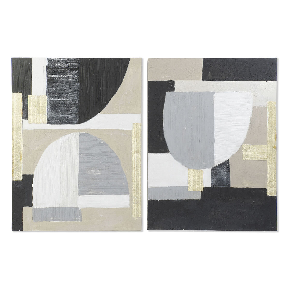 Tavla DKD Home Decor 90 x 2,4 x 120 cm Abstrakt Skandinavisk (2 antal) - 6
