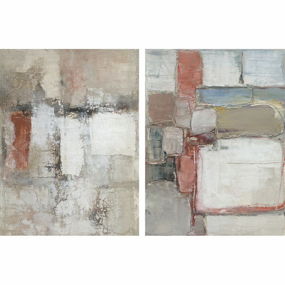 Tavla DKD Home Decor 90 x 2,4 x 120 cm Abstrakt Modern (2 antal) - 4