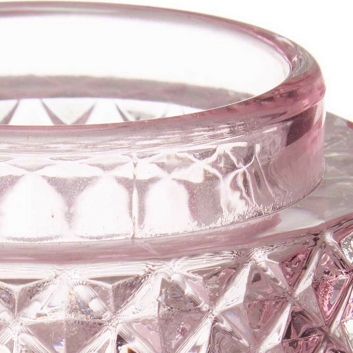 Ljusstakar Rosa Glas (7,5 x 7,5 x 7,5 cm) - 2