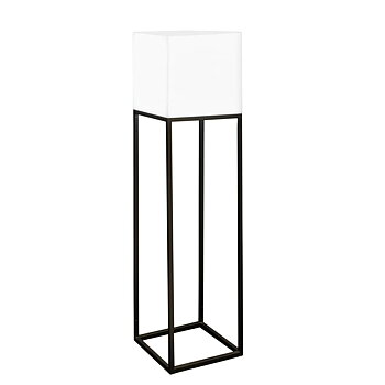 Golvlampa Block Vit Grå Polyetylen Stål 38 x 38 x 155 cm