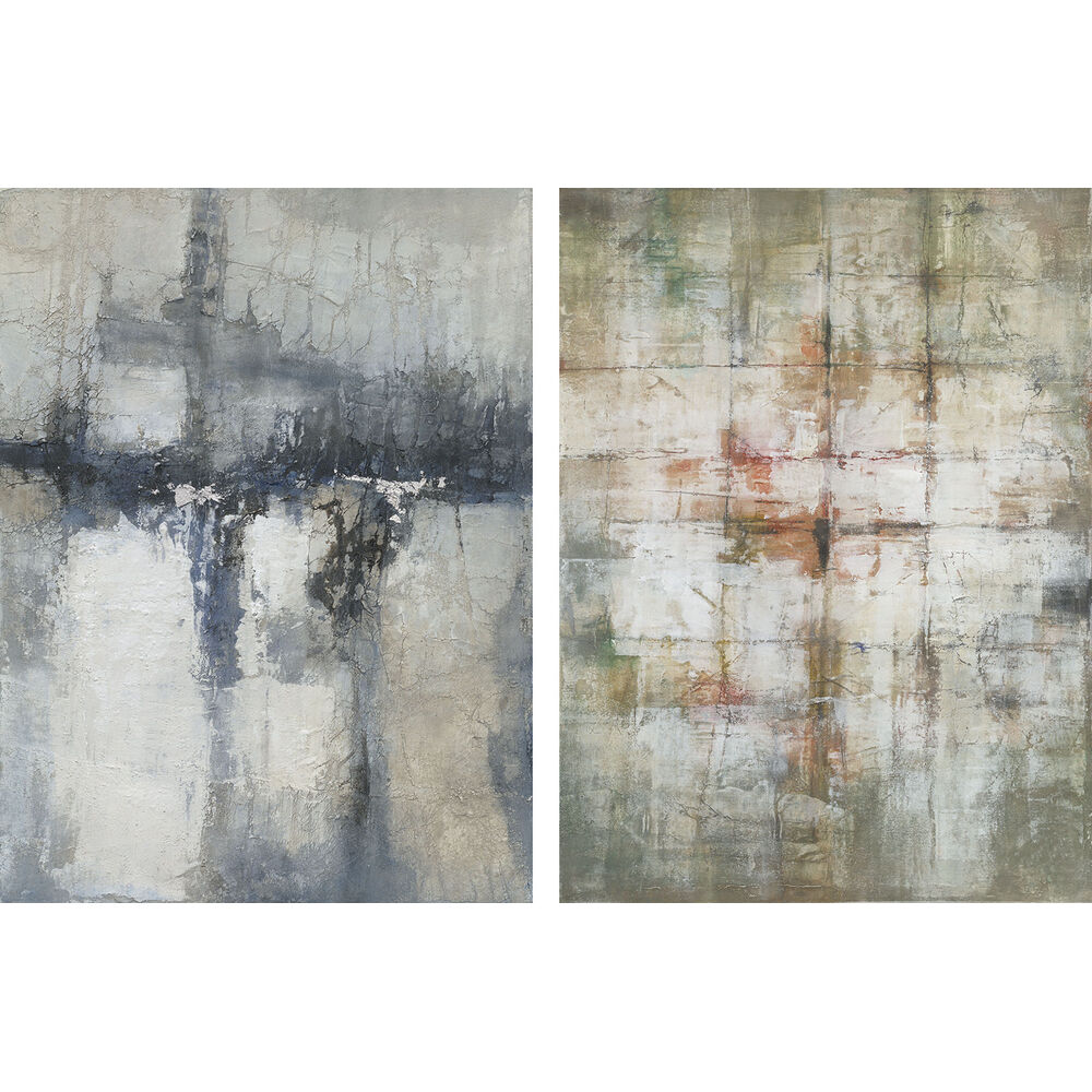 Tavla DKD Home Decor 90 x 2,4 x 120 cm Abstrakt Modern (2 antal) - 2