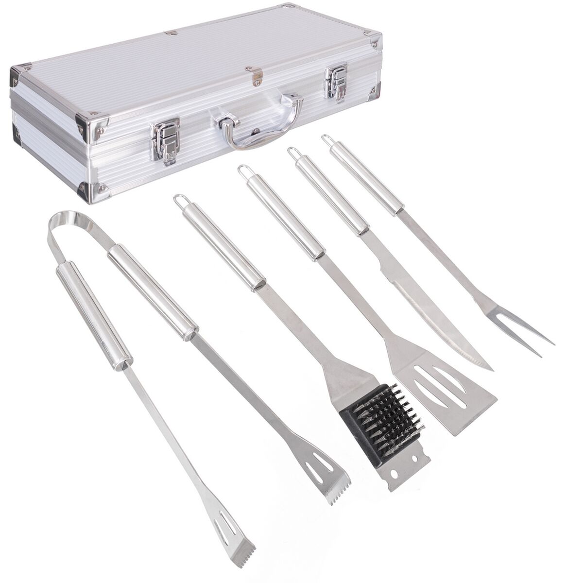 Set med Grillredskap med Bärväska Rostfritt stål 37 x 16 x 8 cm