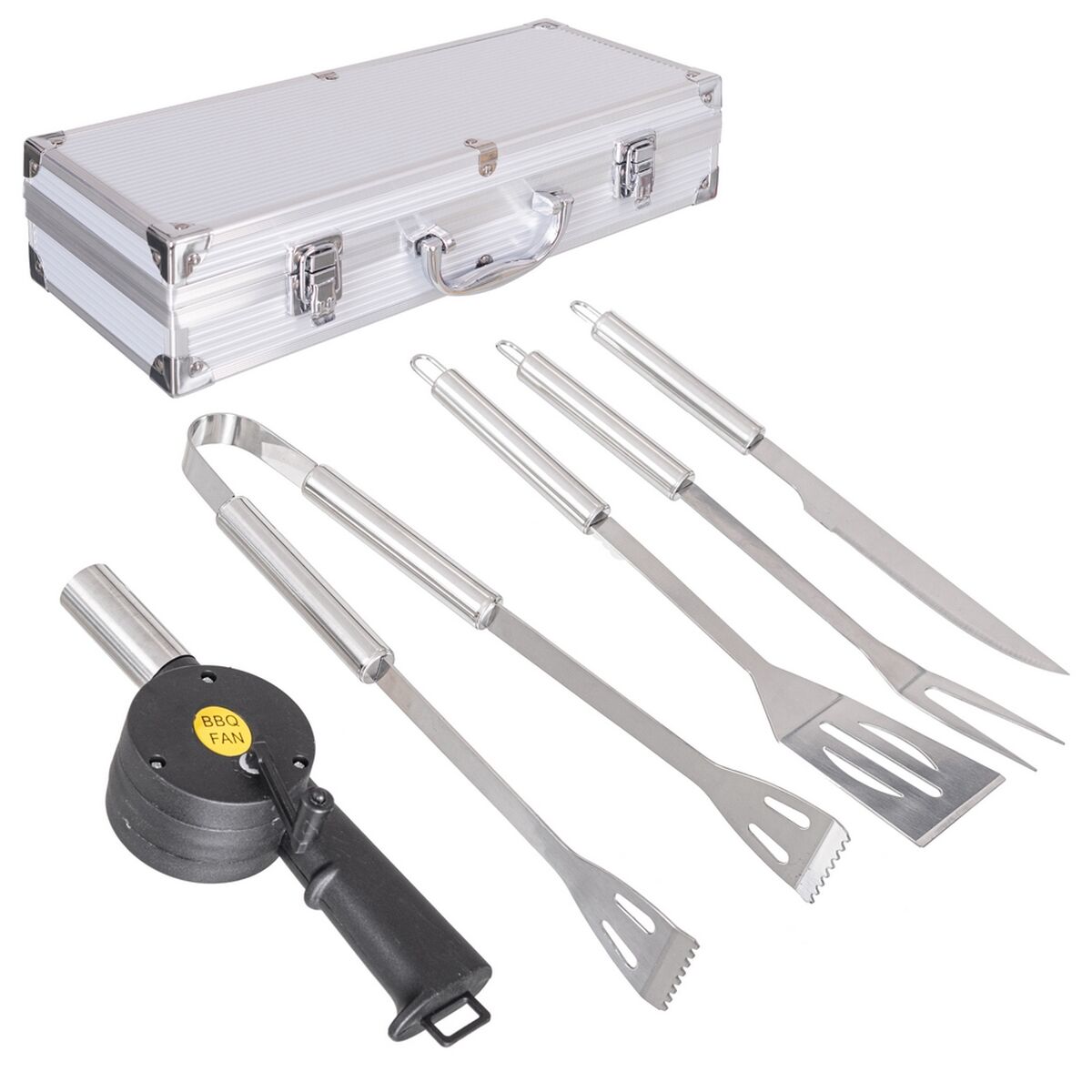 Set med Grillredskap med Bärväska Rostfritt stål 37 x 15 x 8 cm