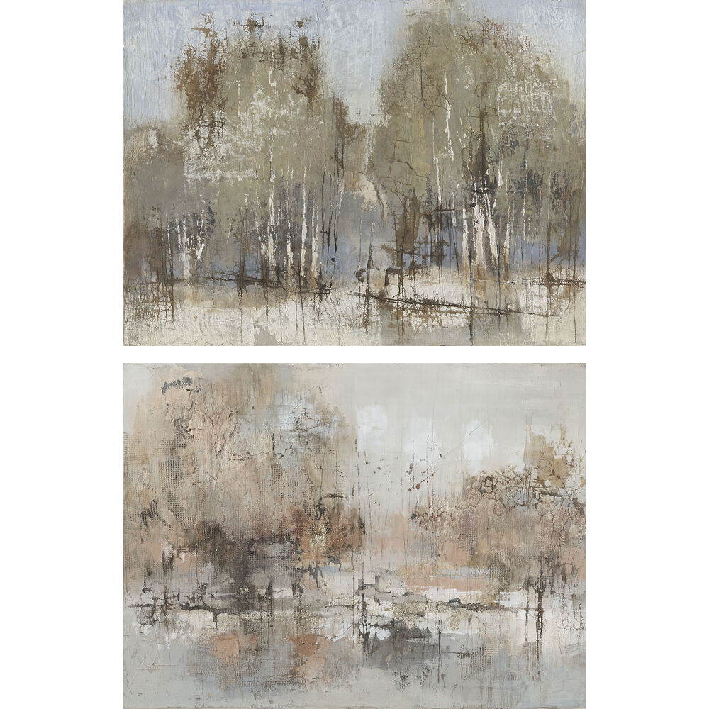 Tavla DKD Home Decor 120 x 2,4 x 90 cm Träd Traditionell (2 antal) - 2