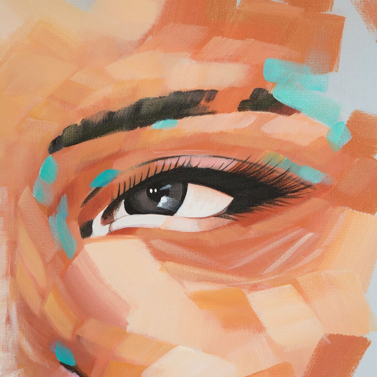Kanvas SEMANA 100 x 3,5 x 100 cm Ansikte - 4