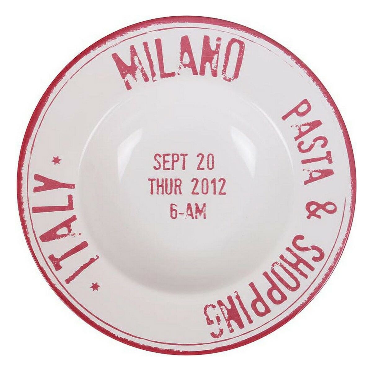 Pastatallrik Santa Clara Milano Röd Porslin Ø 28 cm