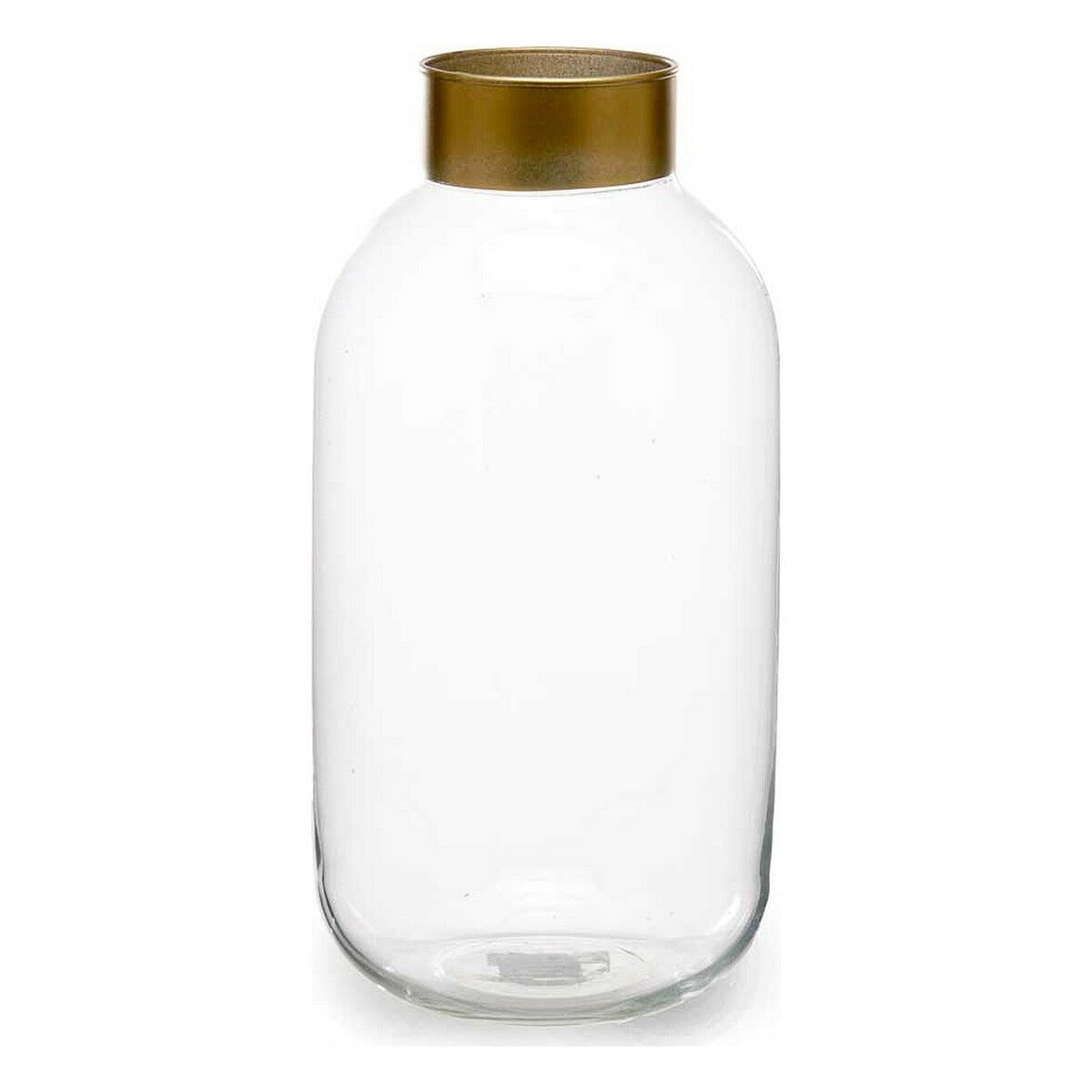 Vas Slät Gyllene Transparent Glas (14,5 x 29,5 x 14,5 cm)