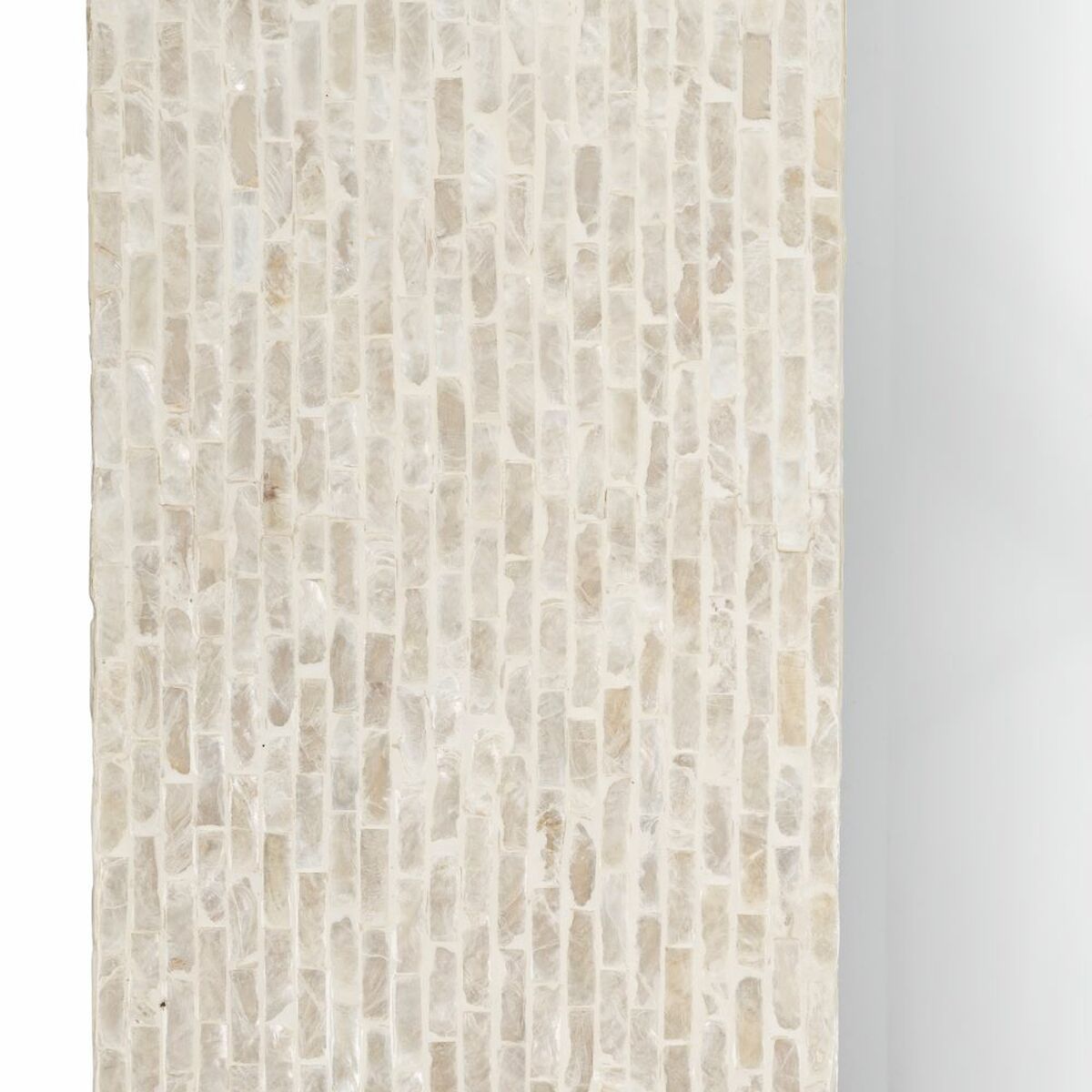 Väggspegel 186 x 7 x 100 cm Vit Skal - 2