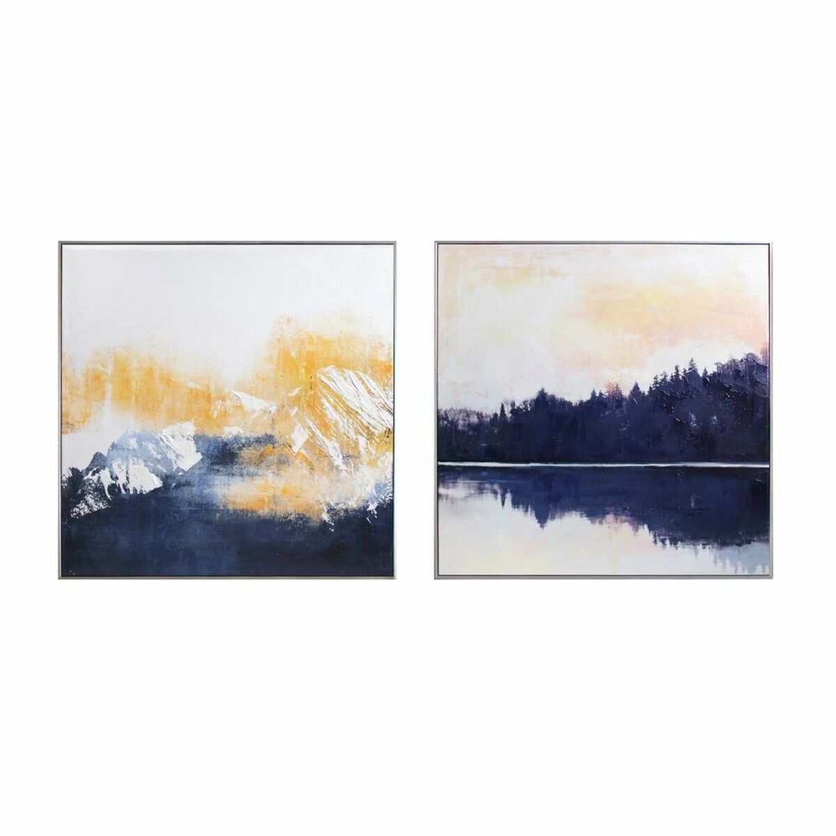 Tavla DKD Home Decor Abstrakt 80 x 3 x 80 cm Modern (2 antal) - 3