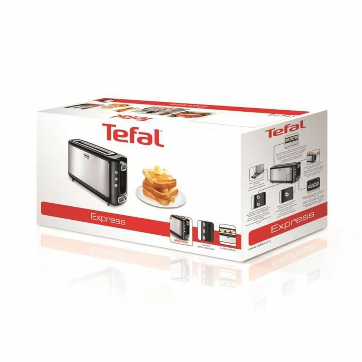 Brödrost Tefal TL365ETR 1000 W Stål - 2
