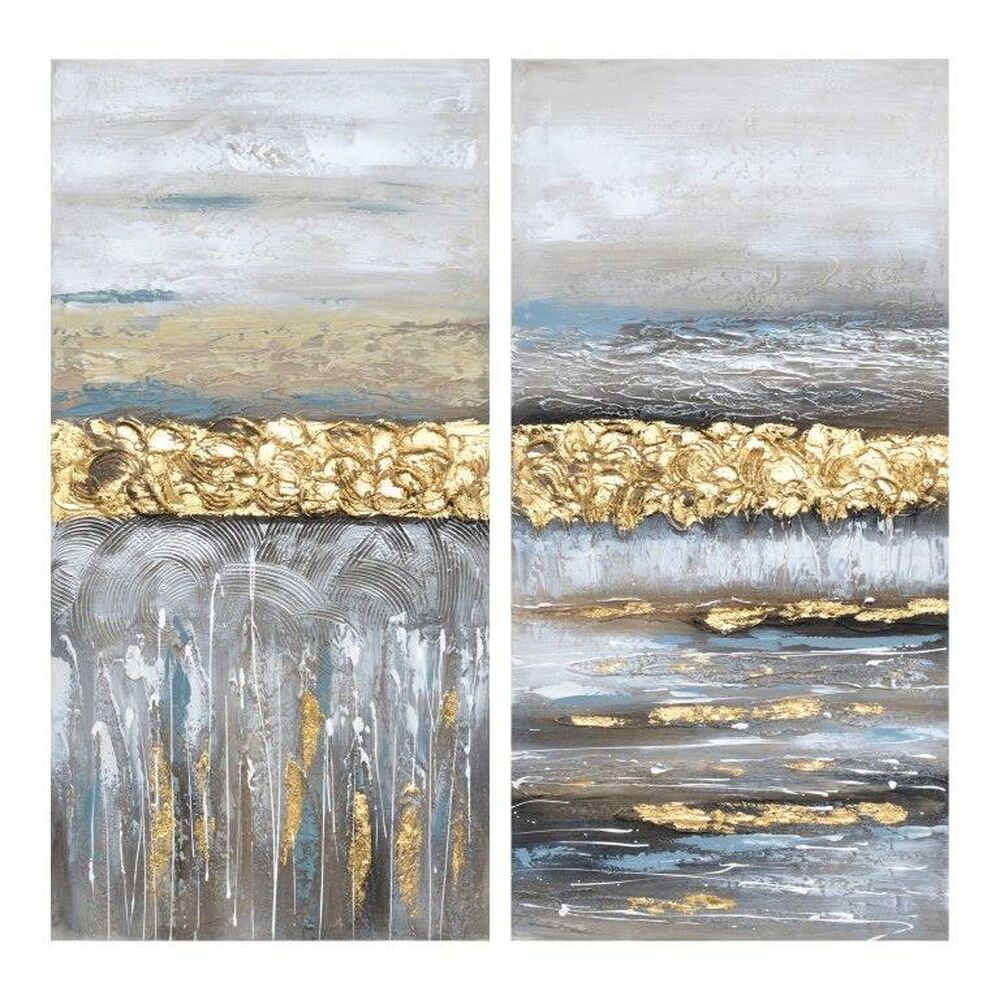 Tavla DKD Home Decor 100 x 3 x 50 cm Abstrakt Modern (2 antal) - 2