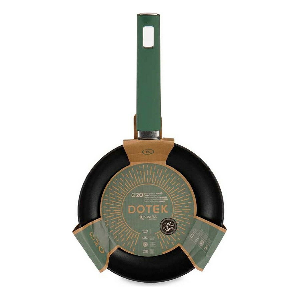 Non-stick-panna Dotek Ø 20 cm Svart Aluminium Grön - 3