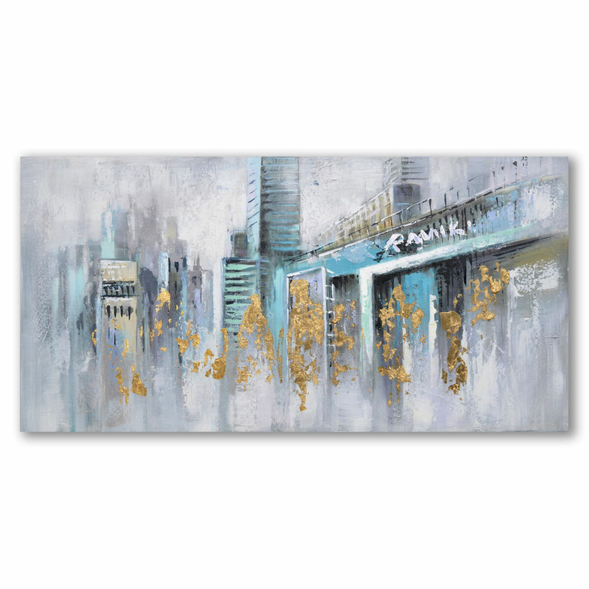 Tavla DKD Home Decor Stad 120 x 3 x 60 cm Loft (2 antal) - 5