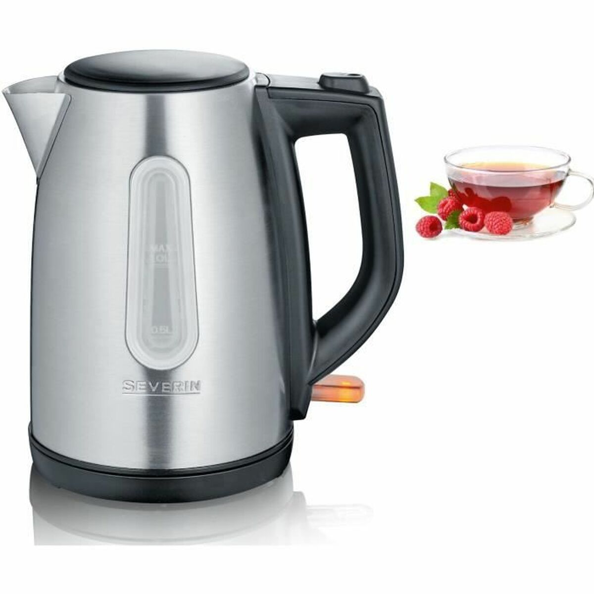 Vattenkokare Severin 3469-000 Svart Stål Rostfritt stål 2200 W 1 L - 3