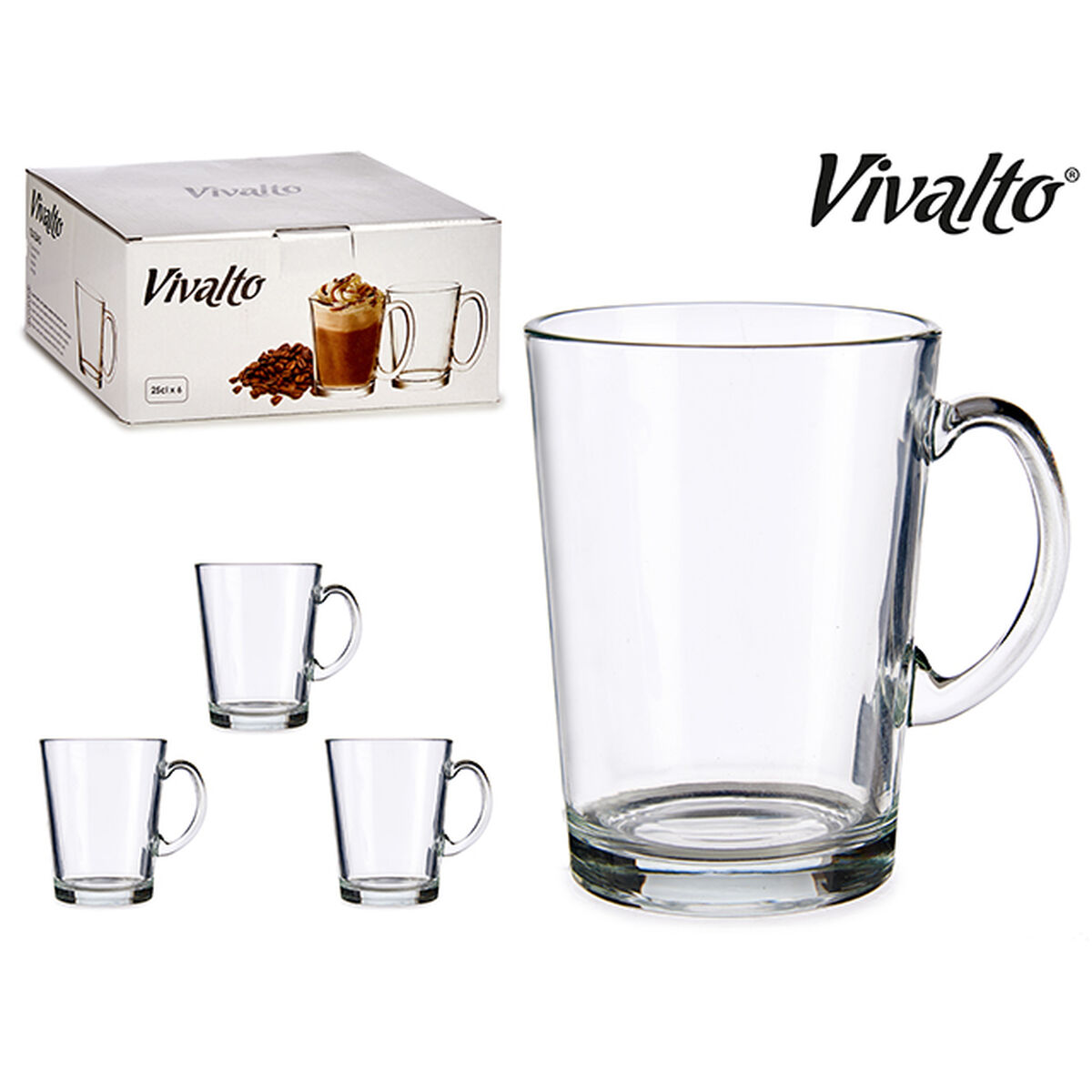 Koppar Transparent Glas (250 ml) (6 antal) - 3